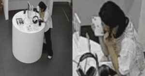 嫌iPhone太貴不想花錢買　中國婦人「鐵齒銅牙」咬斷手機防盜線直接帶走