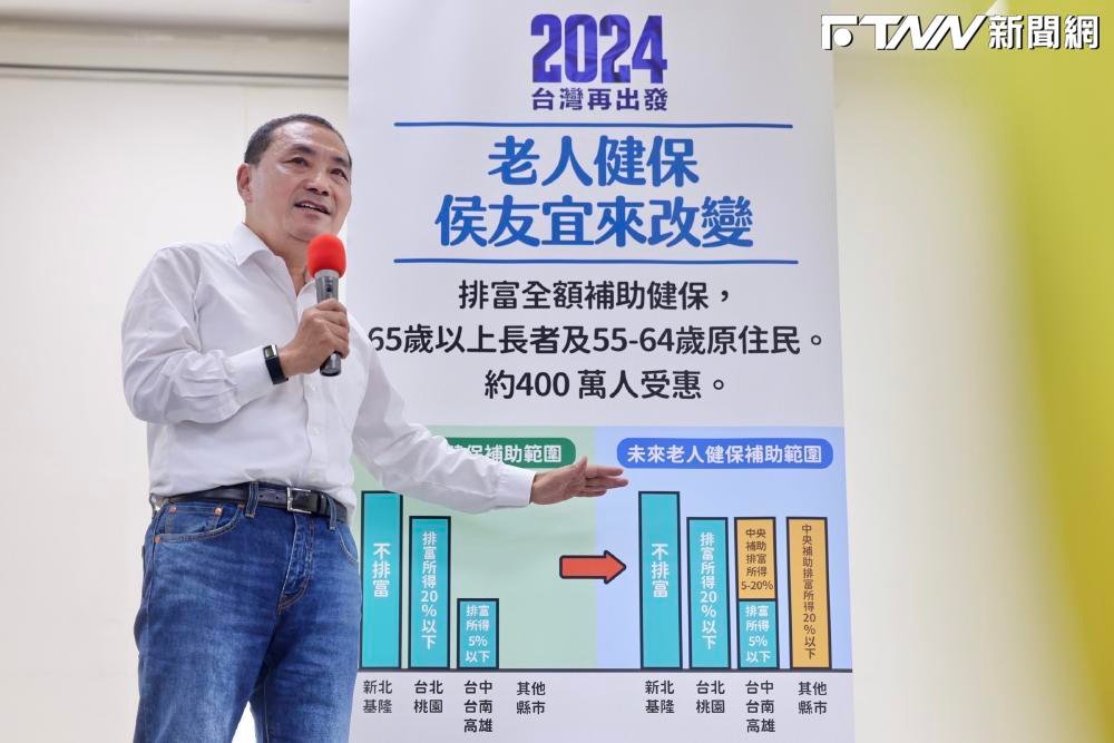 65歲以上長者免健保費柯文哲已做？　侯辦：侯強調全國一致公平，一個都不能少
