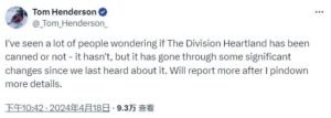 育碧《全境封锁：中心地带》并没有被取消 但经历了重大变化