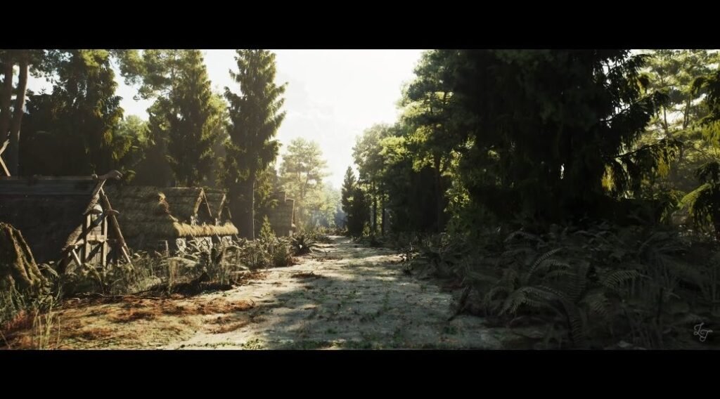 粉丝自制虚幻5《上古卷轴5》佛克瑞斯城场景